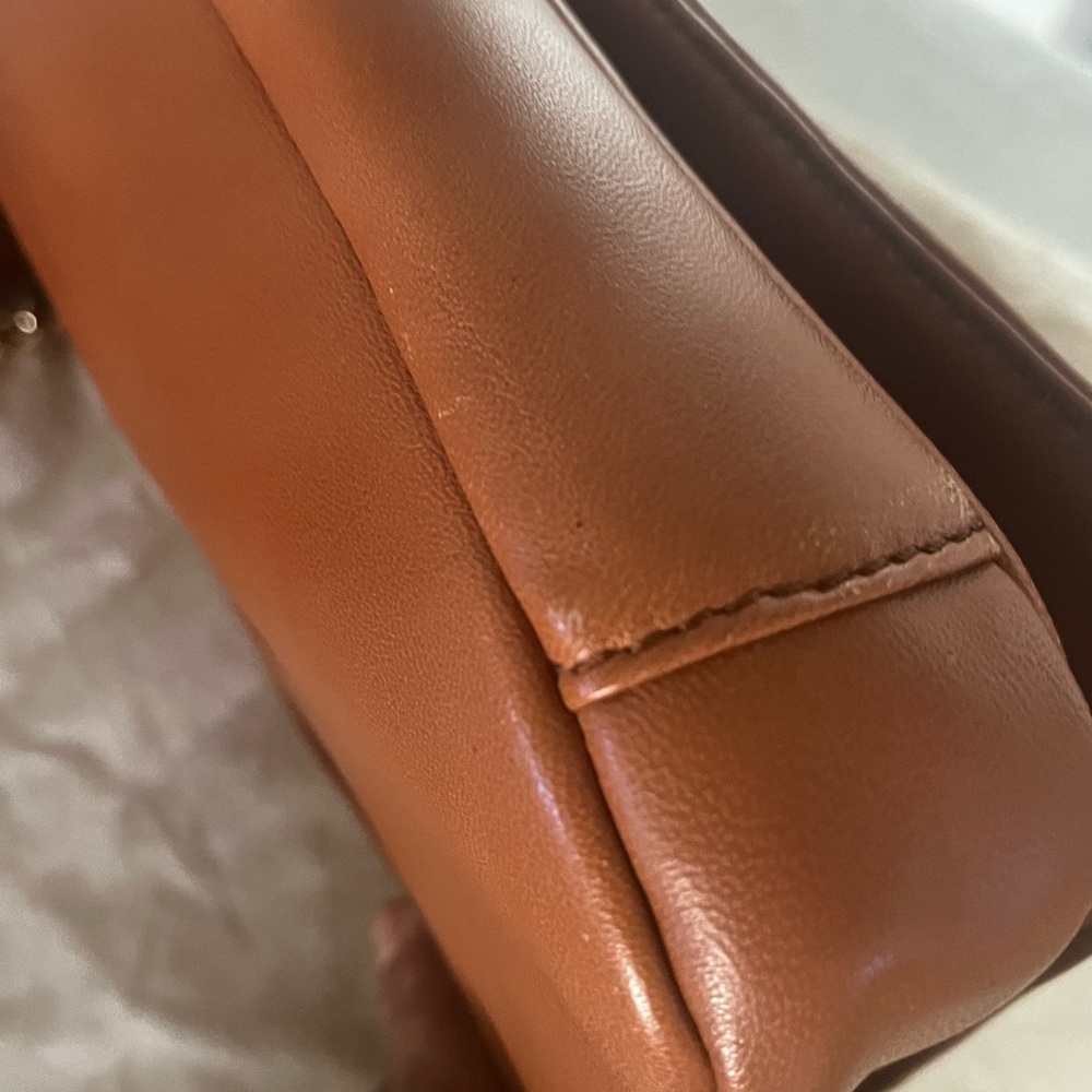 Chic Brown Quilted Clutch with Gold Accents - Picture 13 of 13